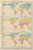 WORLD TEMPERATURE. January July Mean annual. BARTHOLOMEW 1947 old vintage map