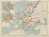 EUROPE in 1946 & 1914/38. Post WW2 borders. Poland pre 1948-58 changes 1947 map