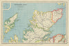 SCOTTISH HIGHLANDS. Scotland North. BARTHOLOMEW 1947 old vintage map chart