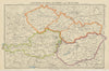 CZECHOSLOVAKIA, AUSTRIA & HUNGARY. Central Europe post WW2 borders 1947 map