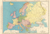 Europe. German Empire. Austria-Hungary. RAND MCNALLY 1906 old antique map