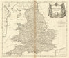 ENGLAND by ROBERT MORDEN from Camden's Britannia 1695 old antique map chart
