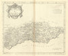 SUSSEX by ROBERT MORDEN from Camden's Britannia 1695 old antique map chart
