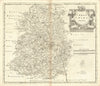 Shropshire. 'SHROP SHIRE' by ROBERT MORDEN from Camden's Britannia 1695 map