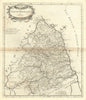 NORTHUMBERLAND by ROBERT MORDEN from Camden's Britannia 1695 old antique map