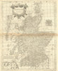 SCOTLAND by ROBERT MORDEN from Camden's Britannia 1695 old antique map chart