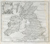 Roman Britain. 'BRITANNIA ROMANA' by ROBERT MORDEN. Camden's Britannia 1722 map