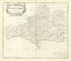 Dorset. 'DORSET SHIRE' by ROBERT MORDEN from Camden's Britannia 1722 old map