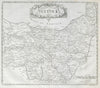 Suffolk by ROBERT MORDEN from Camden's Britannia 1722 old antique map chart
