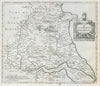 EAST RIDING OF YORKSHIRE by ROBERT MORDEN from Camden's Britannia 1722 old map