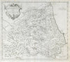 Bishopric of Durham. 'EPISCOPAIUS DUNELMENSIS' by ROBERT MORDEN 1722 old map