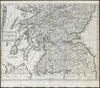 SOUTHERN SCOTLAND by ANDREW JOHNSTON from Camden's Britannia 1722 old map