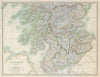 SOUTHERN SCOTLAND showing battlefields and dates. JOHNSTON 1915 old map