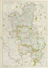 BUCKINGHAMSHIRE. Showing Parliamentary divisions,boroughs & parks.BACON 1920 map