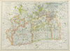 SURREY. Showing Parliamentary divisions, boroughs & parks. BACON 1920 old map