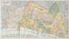 CITY OF LONDON showing WARDS. Churches & public buildings plans. BACON 1920 map
