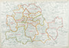 LONDON POLICE COURTS. Showing divisions & court locations. BACON 1920 old map