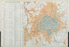 LONDON showing Municipal Boroughs, Urban Districts & Rural areas. BACON 1920 map
