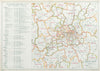 LONDON POOR LAW UNIONS. Workhouses. Populations. BACON 1920 old antique map