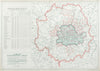 LONDON POPULATION, BIRTHS & DEATHS for 1926. County of London. BACON 1920 map