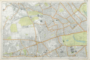 LONDON Notting Hill Kensington St Johns Wd Hammersmith Bayswater BACON 1920 map
