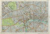 CENTRAL LONDON West End City Southwark Westminster Shoreditch. BACON  1920 map