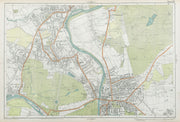 SW LONDON Twickenham Kingston Teddington Hampton Richmond. BACON 1920 old map