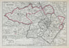 Bradford Parliamentary Borough. Allerton. BOUNDARY COMMISSION 1885 old map