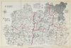 Surrey Parliamentary Divisions. Guildford Reigate. BOUNDARY COMMISSION 1885 map