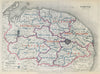Norfolk Parliamentary Divisions. Thetford Diss. BOUNDARY COMMISSION 1885 map