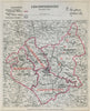 Leicestershire Parliamentary Divisions. Bosworth. BOUNDARY COMMISSION 1885 map