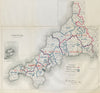 Cornwall Parliamentary Divisions. St Ives Austell. BOUNDARY COMMISSION 1885 map