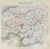 Carmarthenshire Parliamentary Divisions. Llandeilo. BOUNDARY COMMISSION 1885 map
