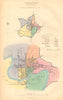 CHESTER borough/town/city plan. BOUNDARY COMMISSION. Cheshire. DAWSON 1837 map