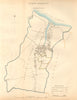 GREAT GRIMSBY borough/town/city plan. BOUNDARY COMMISSION Lincs. DAWSON 1837 map
