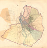 LEICESTER borough/town/city plan. BOUNDARY COMMISSION. DAWSON 1837 old map