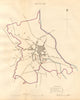 RIPON borough/town plan. BOUNDARY COMMISSION. Yorkshire. DAWSON 1837 old map