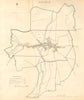 RUTHIN borough/town plan. BOUNDARY COMMISSION. Wales. DAWSON 1837 old map