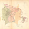 WARWICK borough/town/city plan. BOUNDARY COMMISSION Warwickshire DAWSON 1837 map