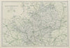 HERTFORDSHIRE. Showing Parliamentary divisions, boroughs & parks. BACON 1913 map