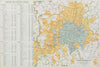 LONDON showing Municipal Boroughs, Urban Districts & Rural areas. BACON 1913 map