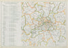 LONDON POOR LAW UNIONS. Workhouses. Populations. BACON 1913 old antique map