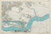 WEST/EAST HAM & BARKING Plaistow Woolwich Thamesmead Beckton. BACON  1913 map