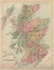SCOTLAND antique index map by GW BACON 1883 old vintage plan chart