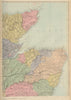SCOTLAND (North East) Highlands Aberdeen Inverness Banff GW BACON 1883 old map