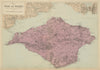 ISLE OF WIGHT antique map by GW BACON antique map by GW BACON 1885 old