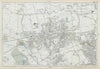 EALING/ACTON Greenford Hanwell Gunnersbury Perivale Hanger Lane. BACON  1906 map