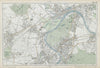 RICHMOND/HOUNSLOW Kew Isleworth Brentford Spring Grove Mortlake. BACON  1906 map