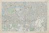 S LONDON Clapham Brixton Lambeth Battersea Chelsea Camberwell. BACON  1906 map