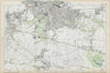 WOOLWICH Charlton Eltham Bexley Plumstead Shooters H Greenwich.BACON  1906 map